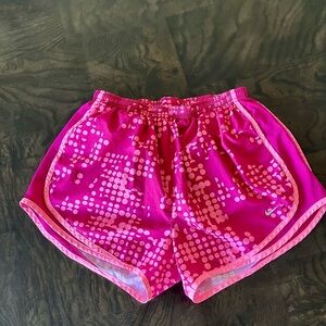 Nike Pink Dotted Women's Athletic Shorts